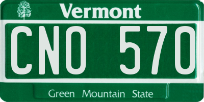 VT license plate CNO570