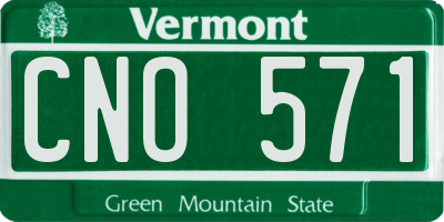 VT license plate CNO571