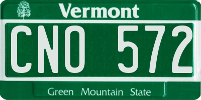 VT license plate CNO572