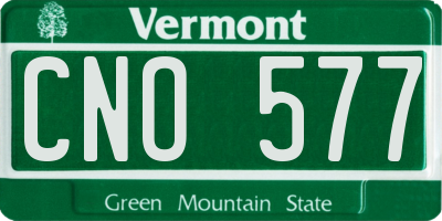 VT license plate CNO577