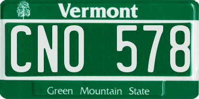 VT license plate CNO578