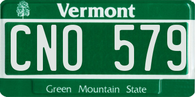 VT license plate CNO579