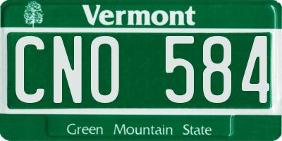 VT license plate CNO584