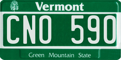VT license plate CNO590