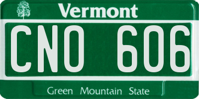 VT license plate CNO606