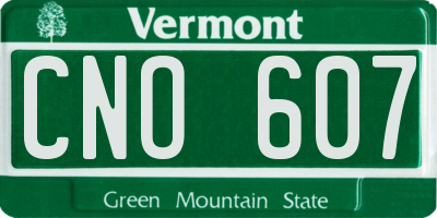 VT license plate CNO607