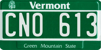 VT license plate CNO613