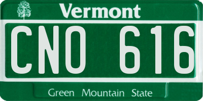 VT license plate CNO616