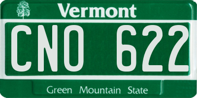 VT license plate CNO622