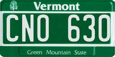 VT license plate CNO630