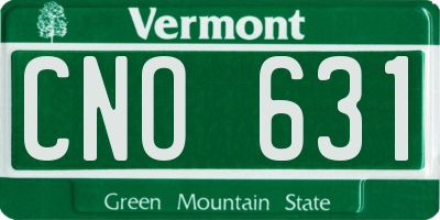 VT license plate CNO631