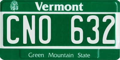 VT license plate CNO632