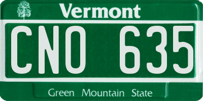 VT license plate CNO635