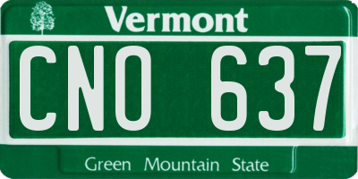 VT license plate CNO637
