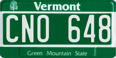 VT license plate CNO648