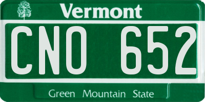 VT license plate CNO652
