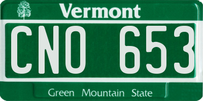 VT license plate CNO653