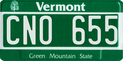 VT license plate CNO655