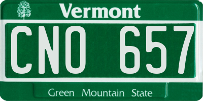 VT license plate CNO657