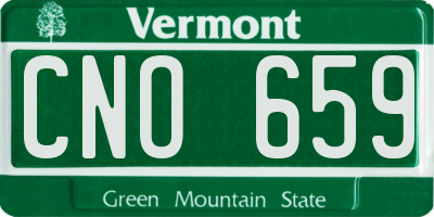 VT license plate CNO659