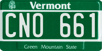 VT license plate CNO661