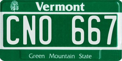 VT license plate CNO667