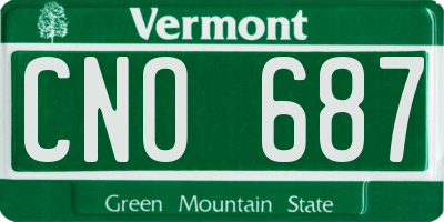 VT license plate CNO687