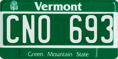 VT license plate CNO693