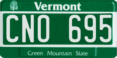 VT license plate CNO695