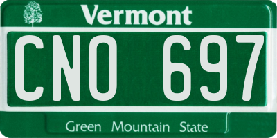 VT license plate CNO697