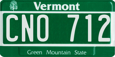 VT license plate CNO712