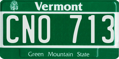 VT license plate CNO713