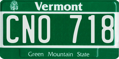 VT license plate CNO718