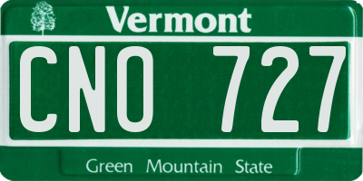 VT license plate CNO727