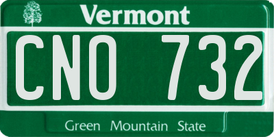 VT license plate CNO732