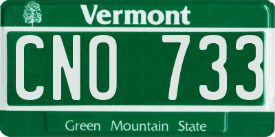 VT license plate CNO733