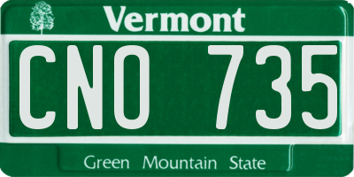 VT license plate CNO735