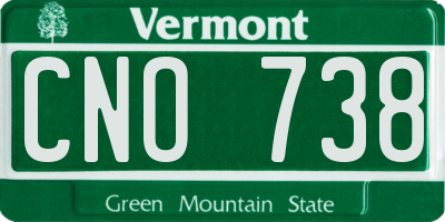 VT license plate CNO738