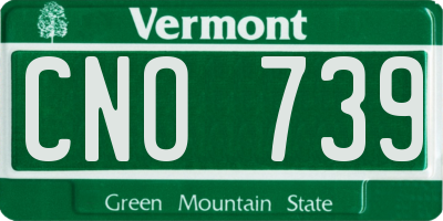 VT license plate CNO739