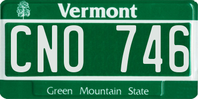 VT license plate CNO746