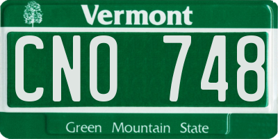 VT license plate CNO748