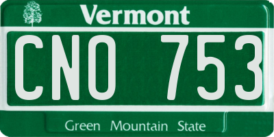 VT license plate CNO753