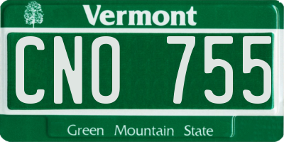 VT license plate CNO755