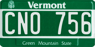 VT license plate CNO756