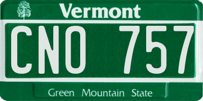 VT license plate CNO757