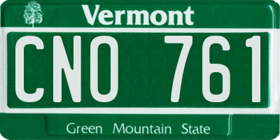 VT license plate CNO761