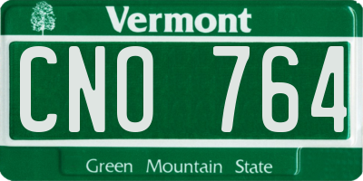 VT license plate CNO764