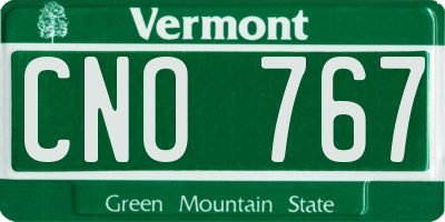 VT license plate CNO767