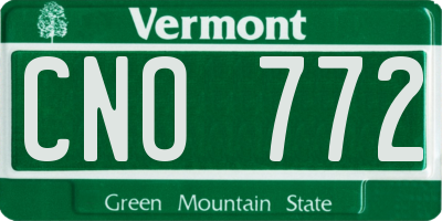 VT license plate CNO772