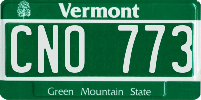 VT license plate CNO773